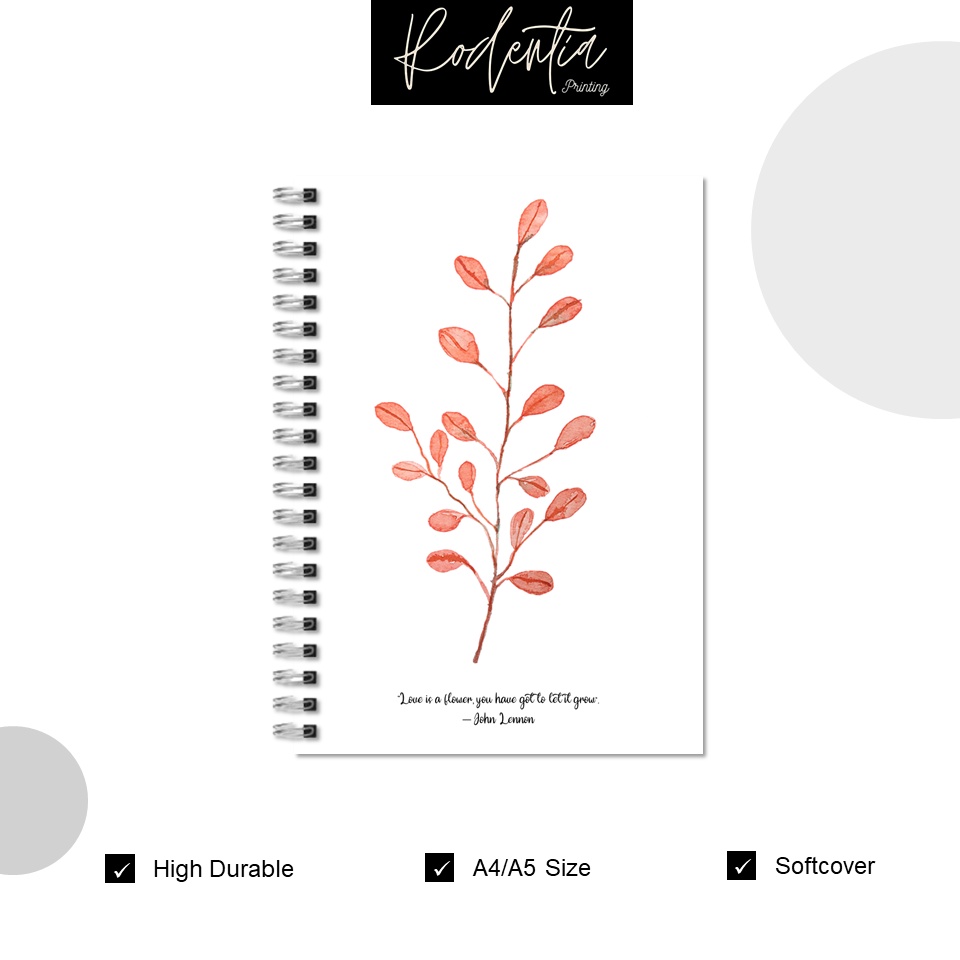 

Buku Catatan Note Books Isi 50 100 Lembar Polos Jilid Spiral Ukuran A4 A5 Bisa Custom
