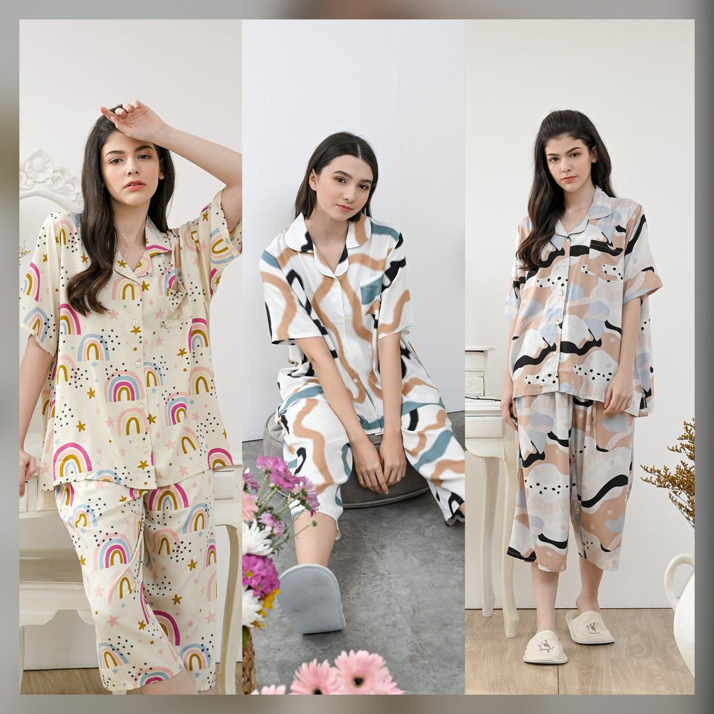 Kalla set - Sleepwear / Piyama Baju Tidur Rayon by RAHA Sleepwear-7