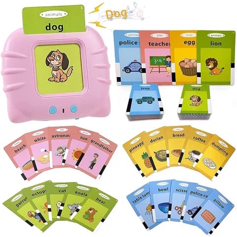 Mainan Edukasi Flash Card Reader Alat Bantu Mengenal Kosa kata Bahasa Inggris / Card English Early Education Device