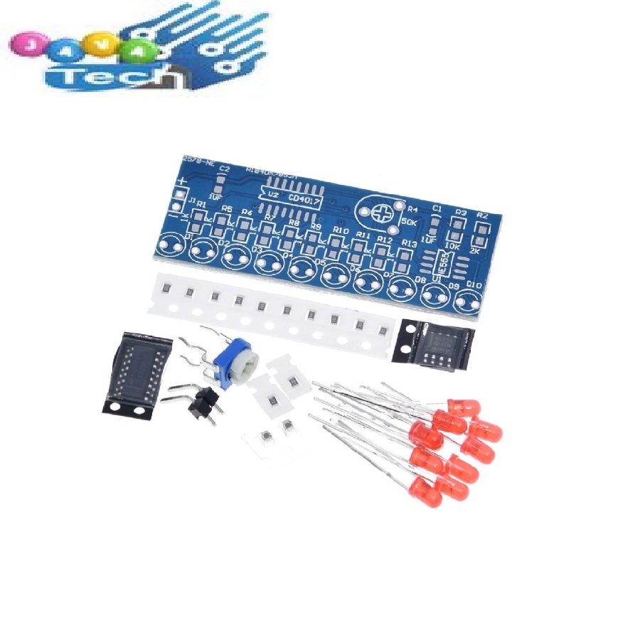 Jual Kit DIY NE555 CD4017 Modul Lampu LED Berjalan Water Flow Light