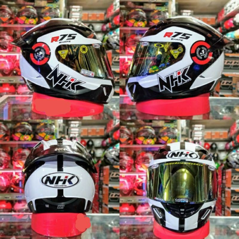 NHK GP1000 MOTIF R75 BLACK WHITE PAKET GANTENG TERMURAH