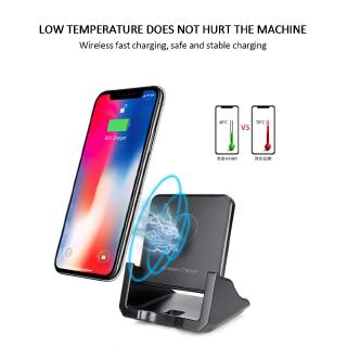 10W Phone Holder Wireless Charger Square Shape Desktop Qi