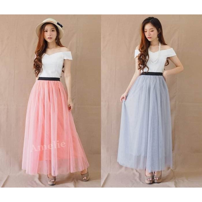 rok panjang maxi skirt rok tutu bangkok korea