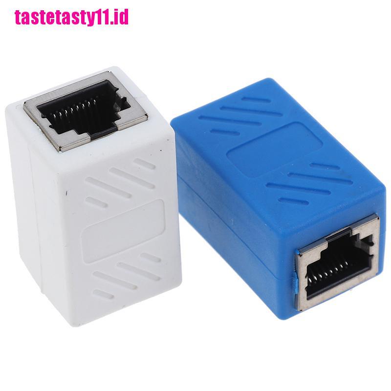 1 Pc Adapter Konektor Ekstensi Jaringan RJ45 Cat7 / 6 / 5E 8P8C