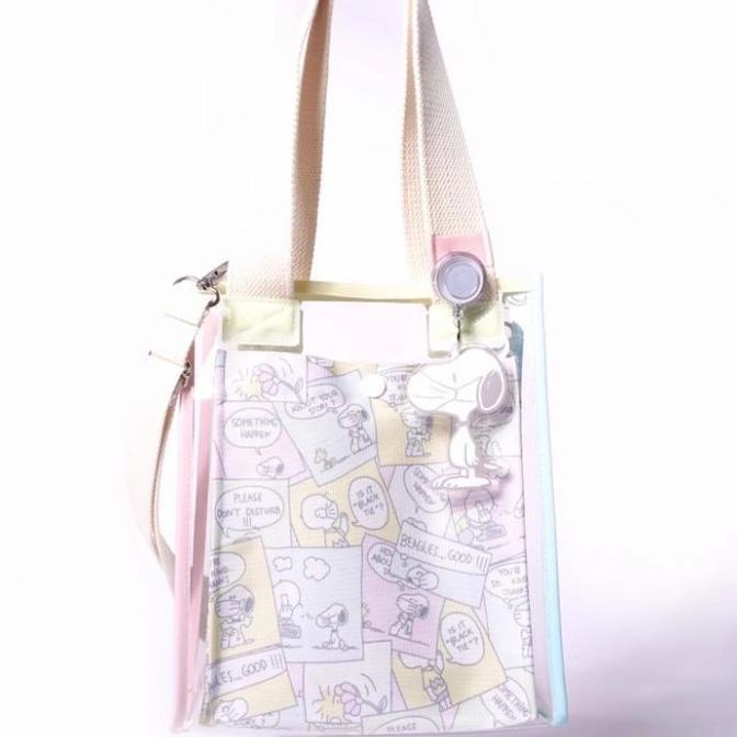 Snoopy Story Clear Tote Bag Size M