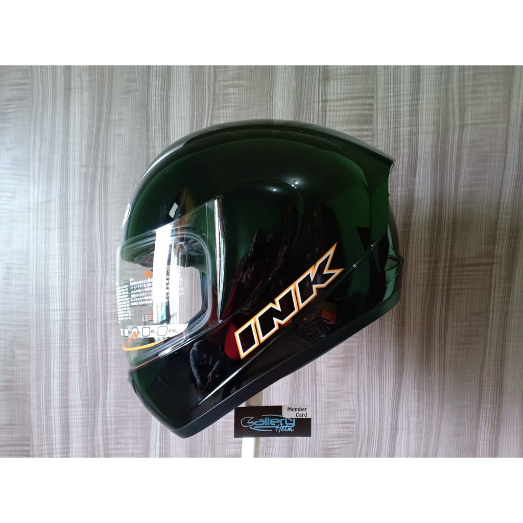 INK CL MAX Solid Black Mett / helm full face / helm polos / helm ink polos / helm hitam / helm murah