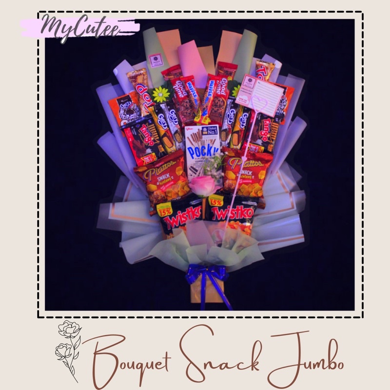 BOUQUET BUKKET BUCKET BUKET REQUEST SNACK CHIKI MAKANAN JUMBO MYCUTEE