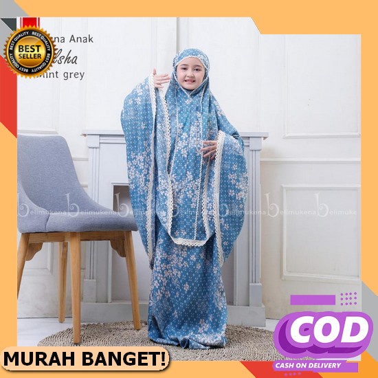 Mukena Anak Murah // Mukena Anak Plisket Umur 8-12 Tahun // Mikena Anak Termurah Mukena Rayon Anak T