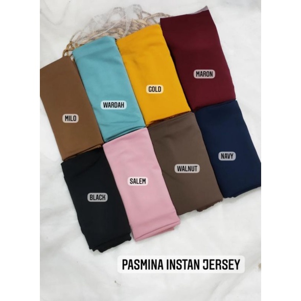 HIJAB PASMINA INSTAN SOFT PED BAHAN JERSEY LANGSUNG SLUP