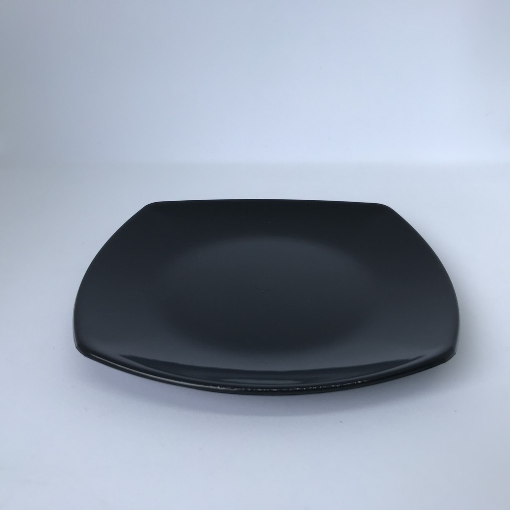 [COD] PIRING COREL FIBER MELAMIN KUALITAS PREMIUM BERBAHAN SAFE FOOD-Hitam (Kecil)