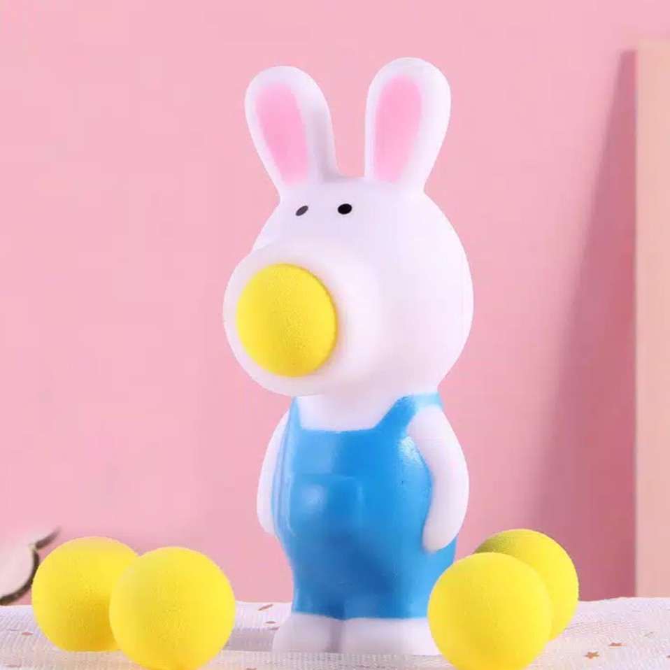 Mainan tembak bola kelinci import spt plants n zombie