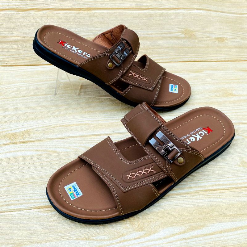 SANDAL PRIA SLOP KULIT KICKERS SF 02 SANDAL KULIT DEWASA