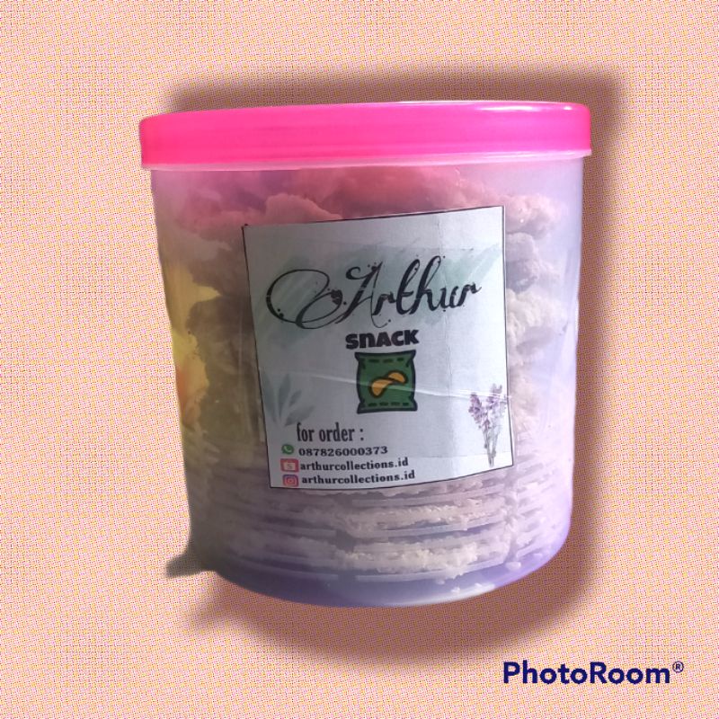 

peyek kacang bulat free toples