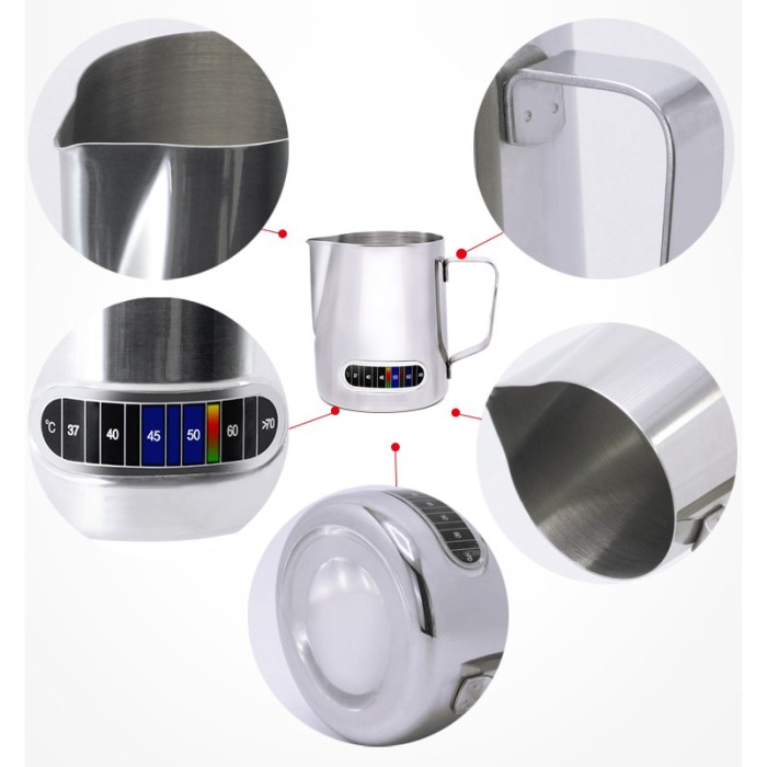 Leeseph Teko Kopi Espresso Latte Art Stainless Built-in Thermometer