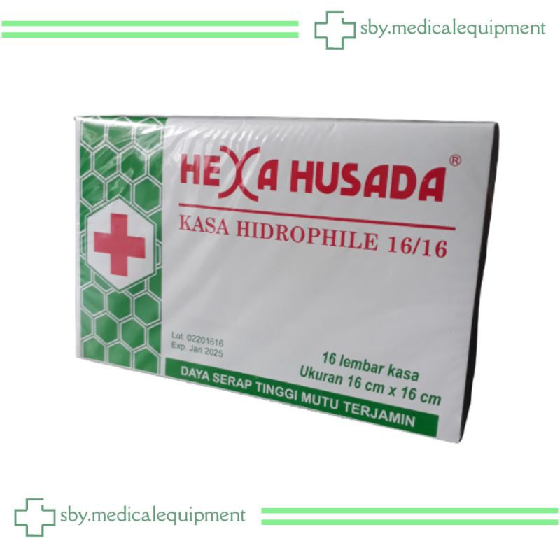 Kasa Steril 16x16cm Hexa Husada Kasa Steril Hidrofil 16x16cm Hexa Husada isi 16 lembar Original Bisa