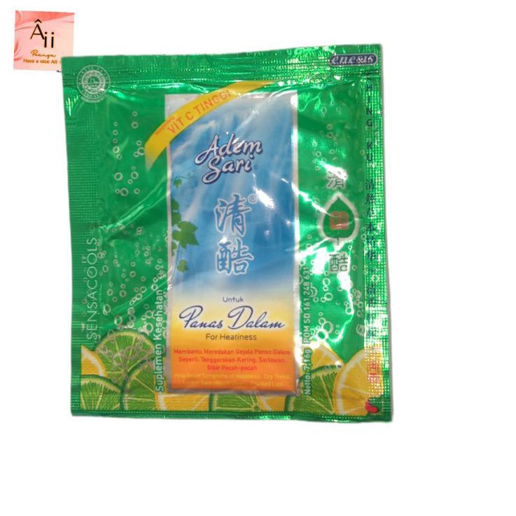 

ecer 1sachet adem sari serbuk netto 7.16gr untuk panas dalam