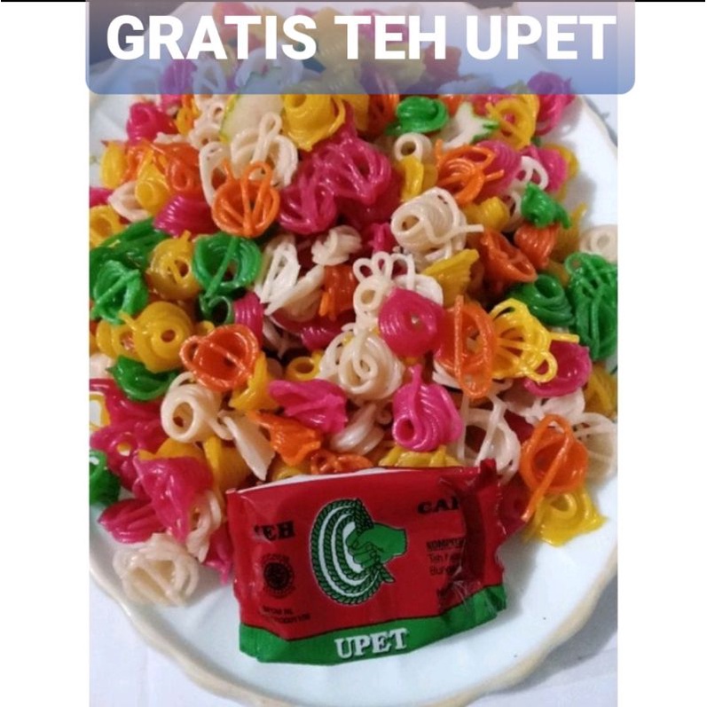 

kerupuk keong 250gr oleh oleh khas cirebon GRATIS teh upet khas cirebon