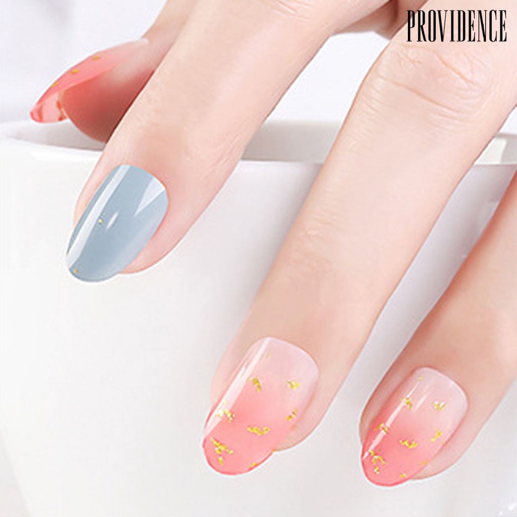 Providence 1 Bag False Nail Tips Easy to Fit Widely Applied Transparent Plastic Flake Nails Half Cover for DIY