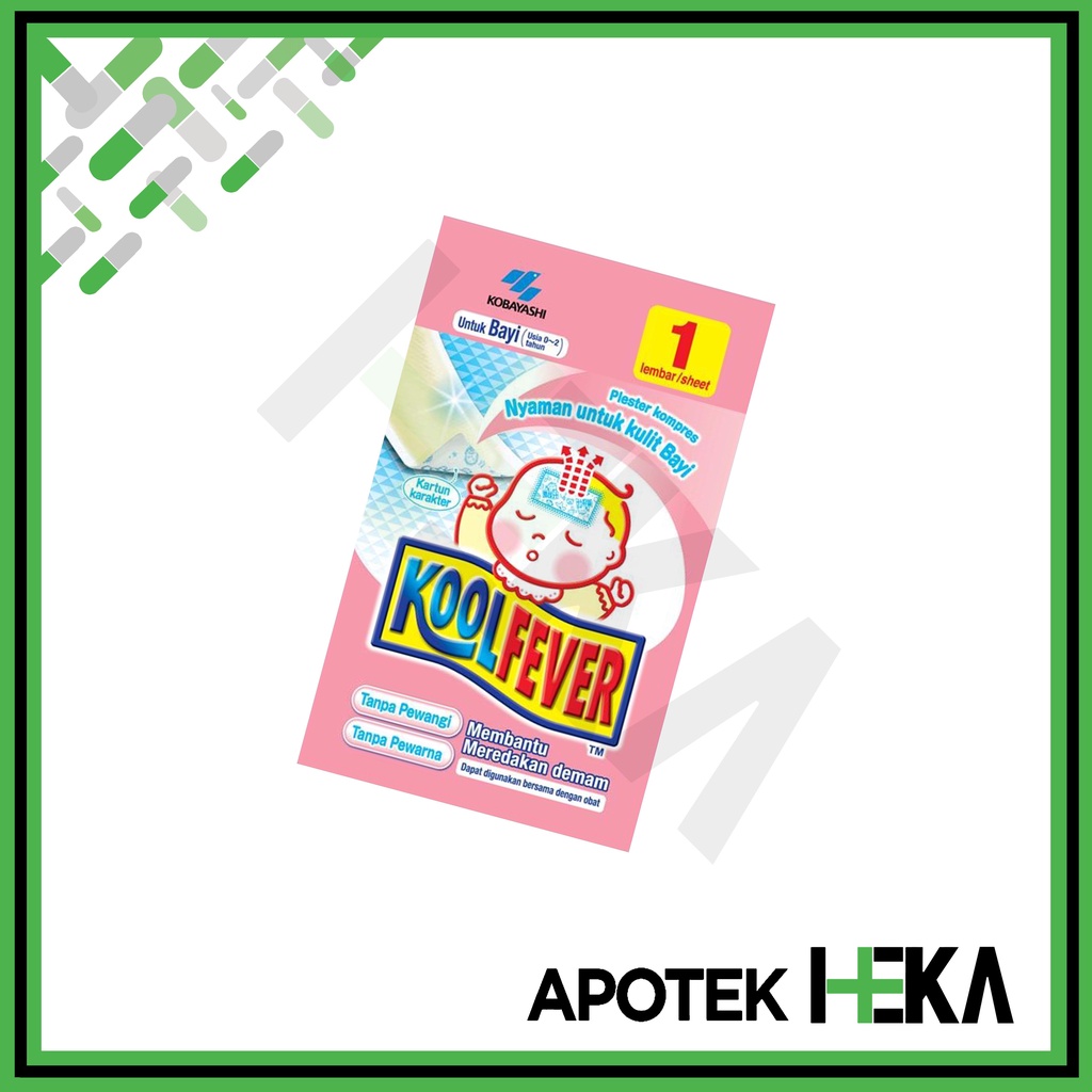 Koolfever Plester Kompres Demam Bayi 1 Sachet Pink Kartun Baby (SEMARANG)