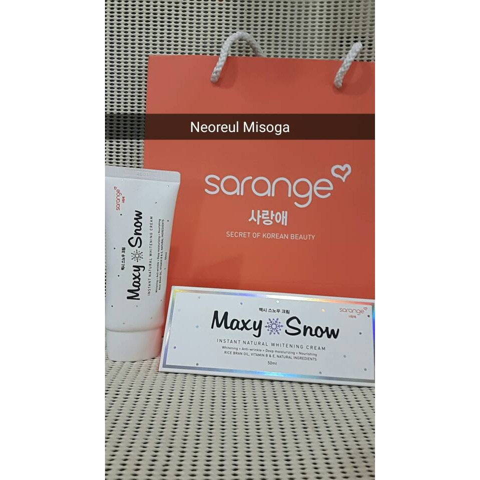 SPECIAL SARANGE MAXY SNOW CREAM / KRIM PEMUTIH WAJAH & BADAN TERLARIS