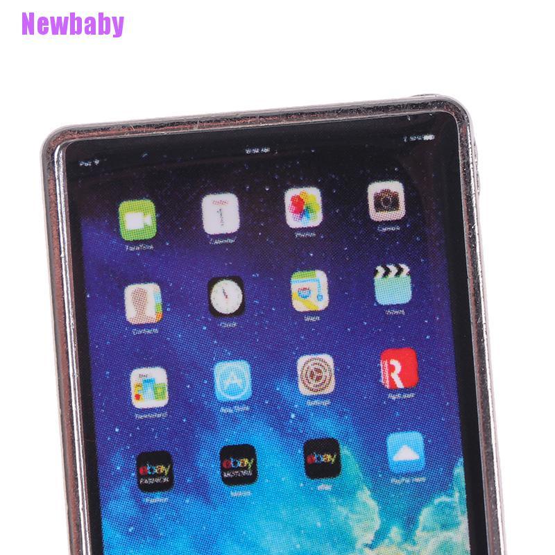 (Newbaby) Miniatur Tablet / Laptop Mini Skala 1: 12 Untuk Dekorasi Rumah Boneka