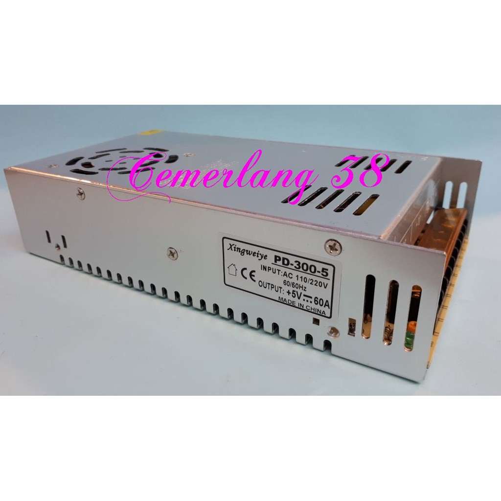 AC to DC Power Supply 5V 60A 300W BB Switching Adaptor Jaring 60 A 5 V 300 W 5 Volt 60 Amper 300Watt