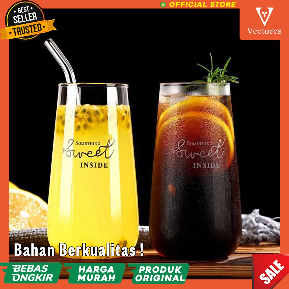 [ORIGINAL] Gelas Cangkir Kopi Glass Coffee Mug Milk Susu 500ml Terbaru Tahan Panas Murah