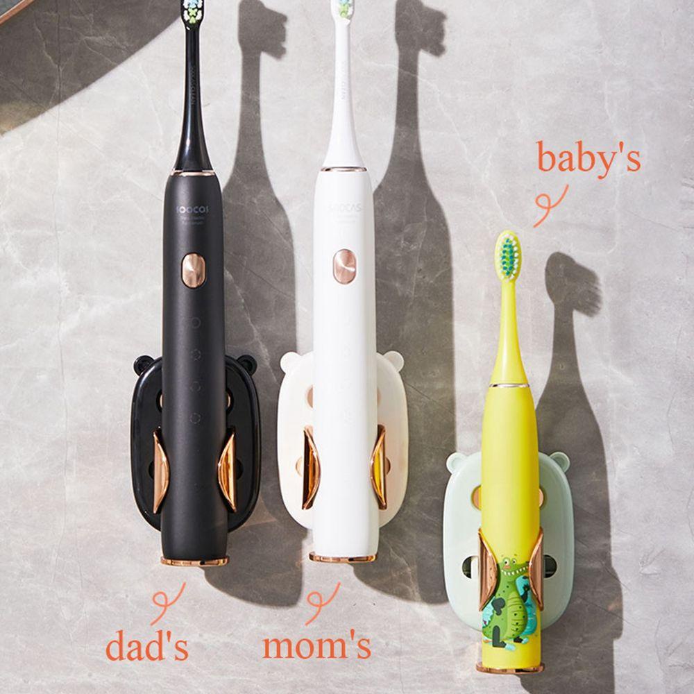 [Elegan] Tempat Sikat Gigi Dapat Dilepas Pukulan Bebas Menjaga Kering Rak Tiriskan Rumah Untuk Sikat Gigi Elektrik Organizer Kamar Mandi