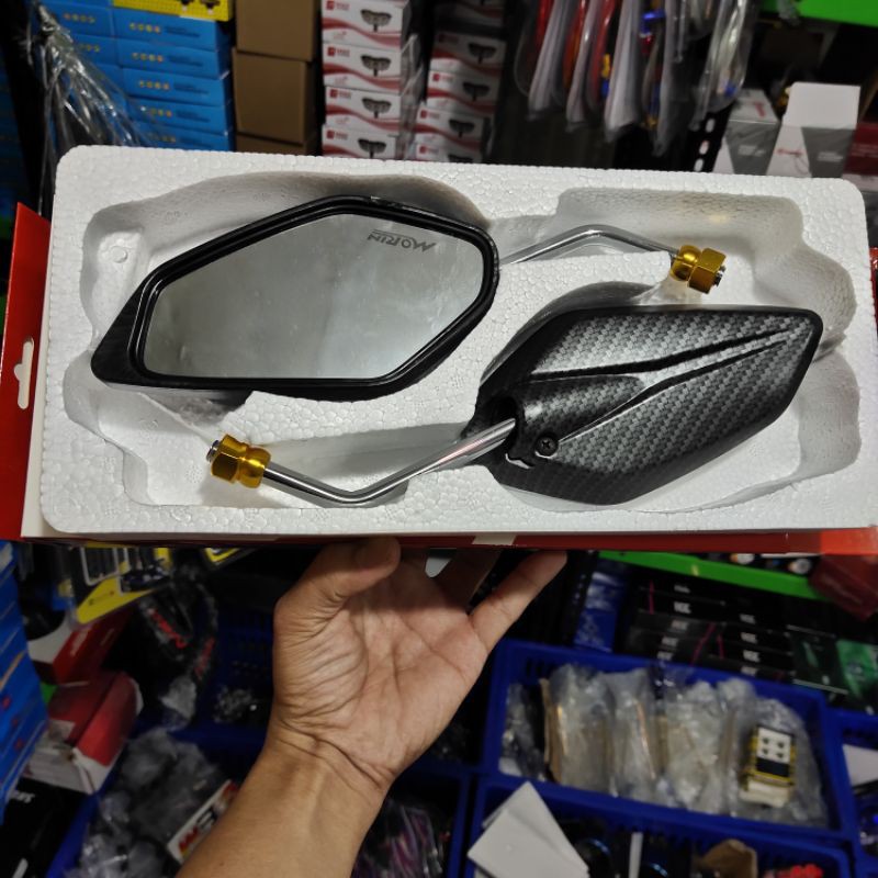 spion model Jupiter z new atau mx drat Yamaha carbon tangkai chrome sedang