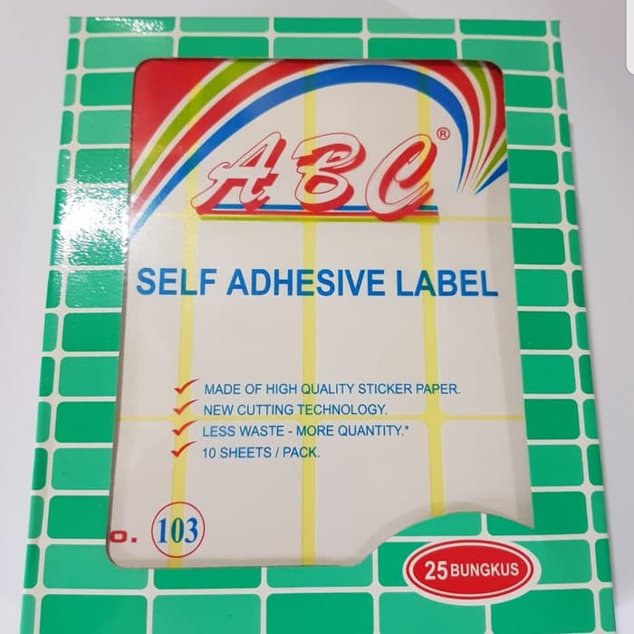 

Stiker Label ABC 103