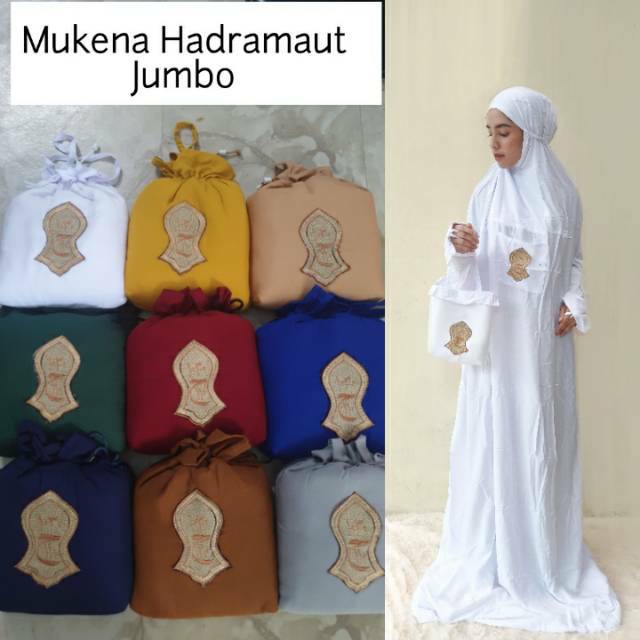 GALLERY MUKENA HADRAMAUT JUMBO MUKENA TERUSAN MOTIF TEROMPAH