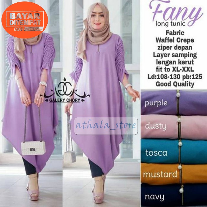 Baju Atasan Tunik Katun Import Wanita Remaja Ld 120 Busui Friendl PU567 Baju Tunik Fani Tunik