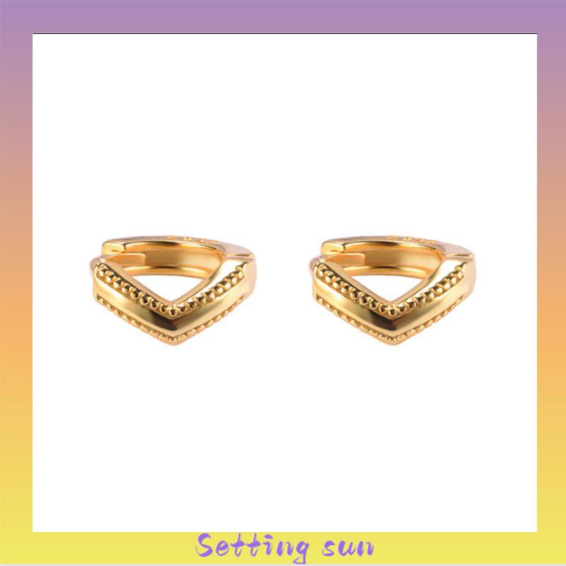 1 Pasang Anting Hoop Zirkon Mini Berlapis Emas 14K Anting Tindik Huggie Anting Tulang Rawan TN