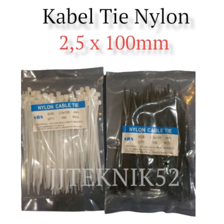

Kabel Ties/ Cable Tie Nylon SBS 2,5 x 100mm isi 100pcs