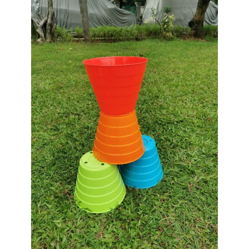 promo pot monas SJP MDN hany 20 pelangi meteor amazon IKEA ukuran 20,23,25 || pot warna warni