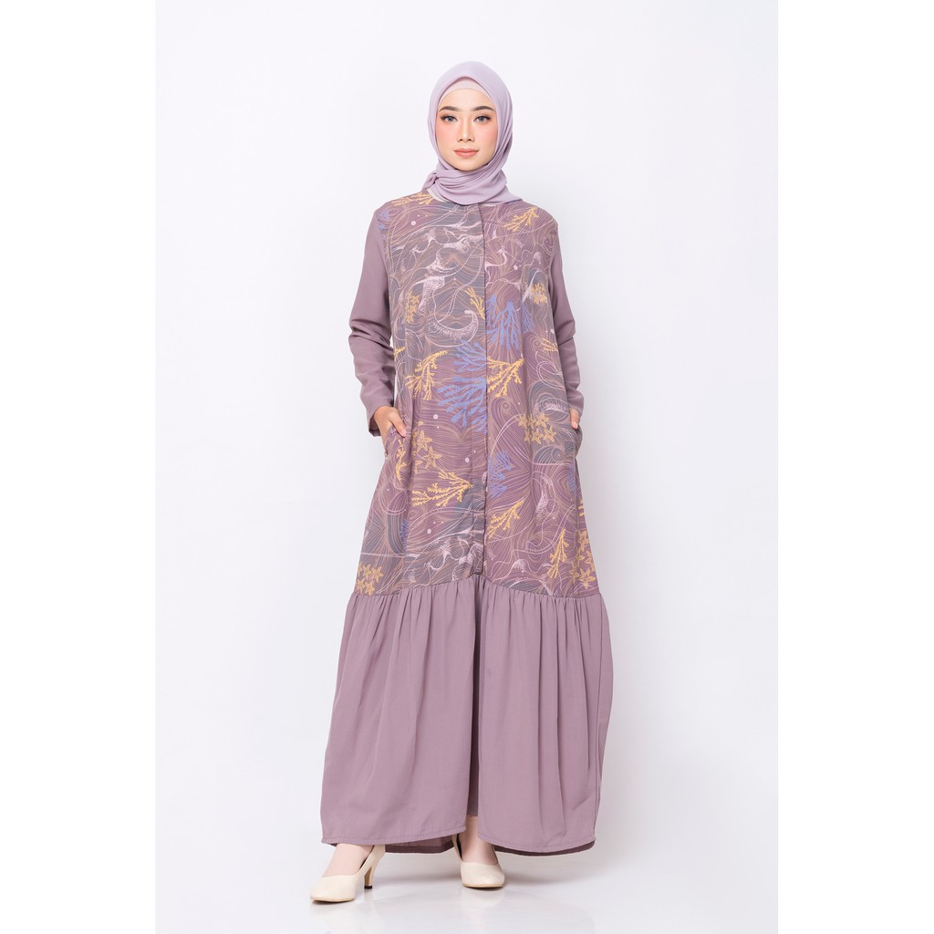 Gamis ZM Zaskia Mecca -Laudy Brown Gamis - Jelita Indonesia - Edisi Derawan (V1S2) Gamis Brukat Gami