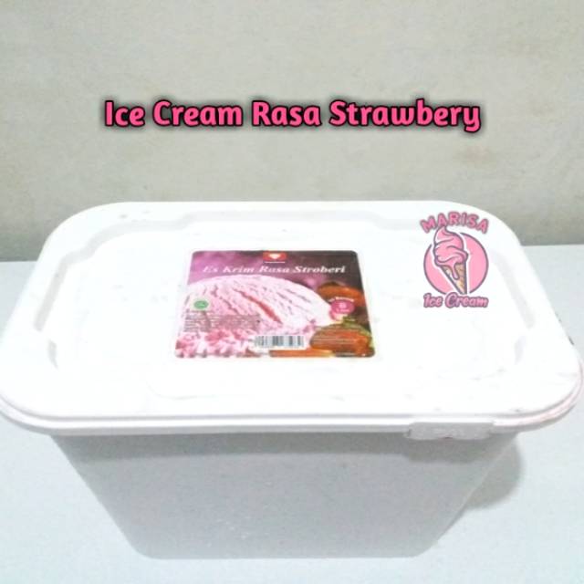 

Ice Cream Diamond 8 liter rasa strawberry Es Krim Diamond 8 liter stroberi