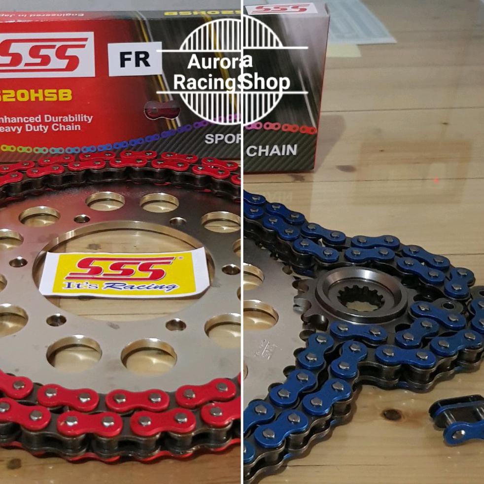 Terlaris!! Gear Set Sss 520 Yamaha R 25 - Mt 25 & Rantai Hsb