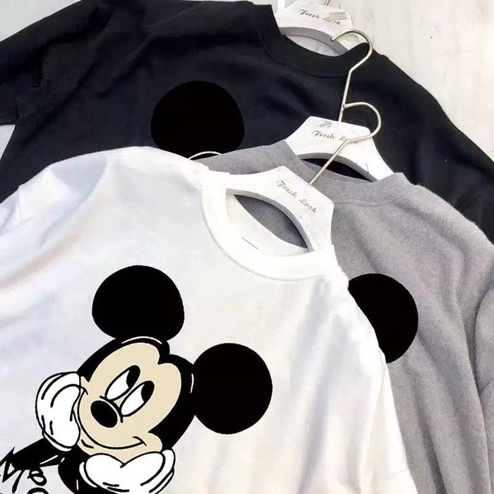 TBI Kaos Mickey Mouse Day Dreaming T-Shirt Oversized Lisa Blackpink