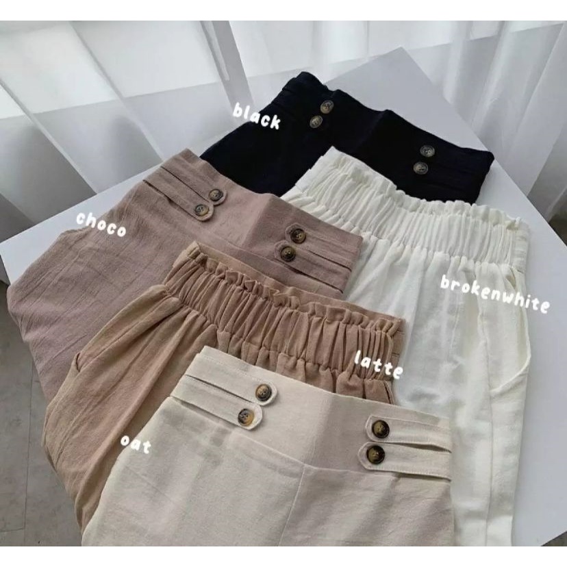 Highwaist Kulot Linen Premium Laura Slim Kulot Highwaist / Kulot Linenn SEOUL