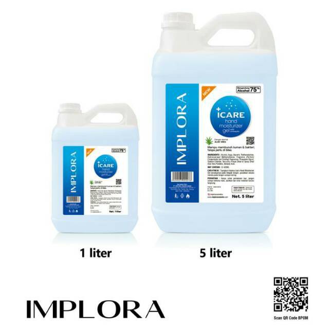 Cairan Hand Sanitizer Implora Ukuran 5 liter dan 1 liter