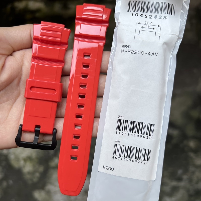 Tali strap jam tangan casio original W-S220C 4AV band W S220C