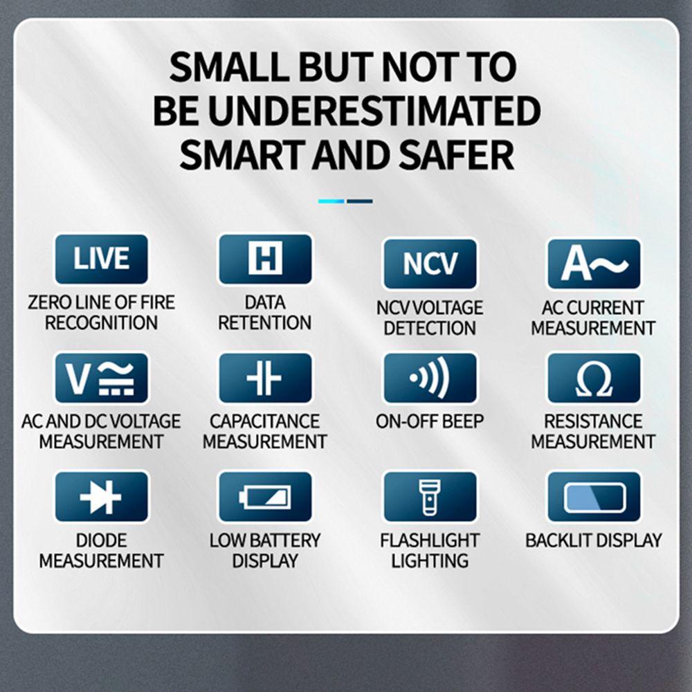 Nanas Digital Clamp Meter Data Show Hz Kapasitansi NCV Ohm Diode Test True RMS 500A Multimeter Arus AC