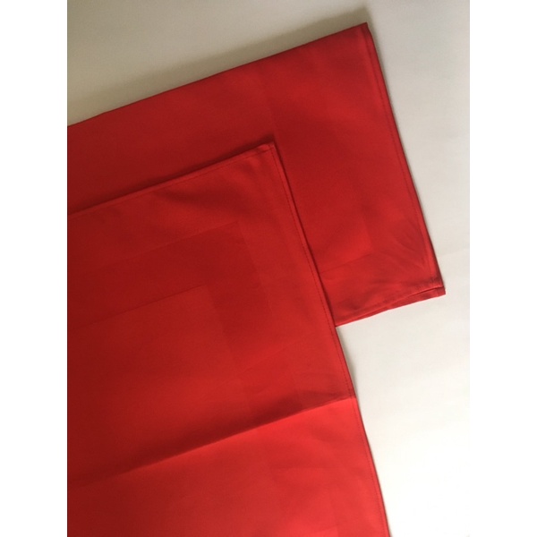 (DAMASK FRAME) napkin damask satin band merah cabe red chili 50x50cm