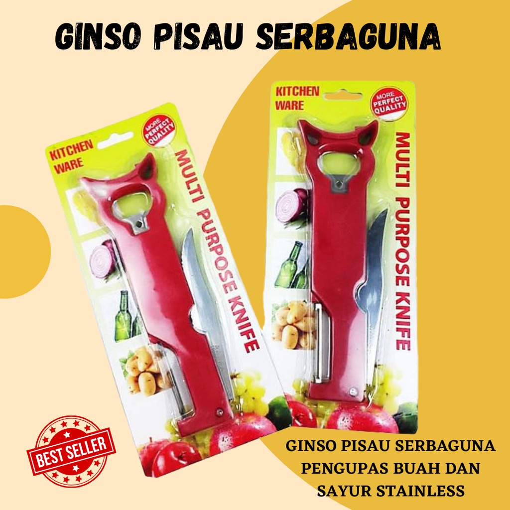 (DL) Alat Kupas Buah Dan Sayuran Harden Stainless Steel Ginso