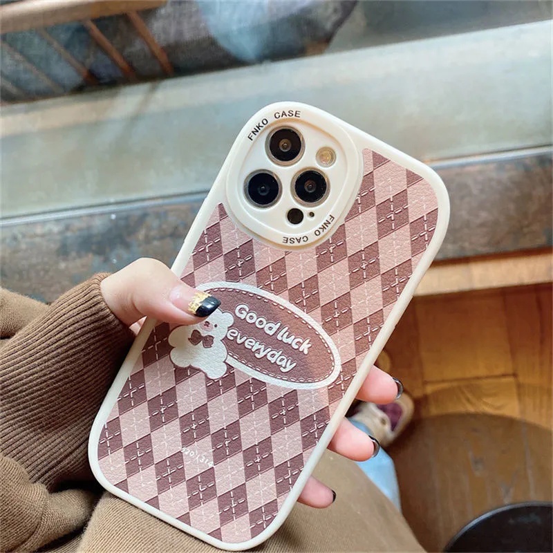 13pro 13prm Casing Soft Case Tpu Motif Kartun Ridge Bear Untuk iPhone 11 7Plus 8Plus Xr XS 13 12pro Max