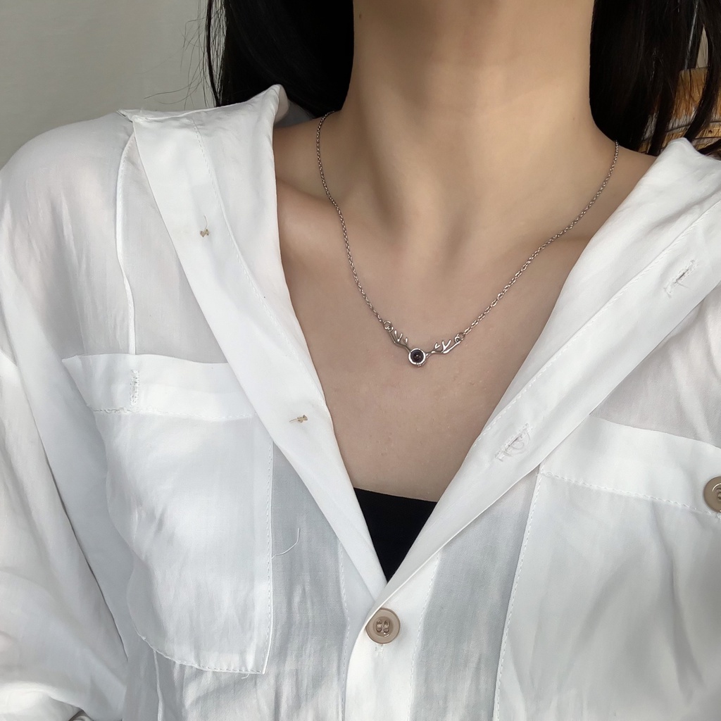 Kalung Rantai Klavikula Proyeksi 100 Jenis I Love You Untuk Hadiah