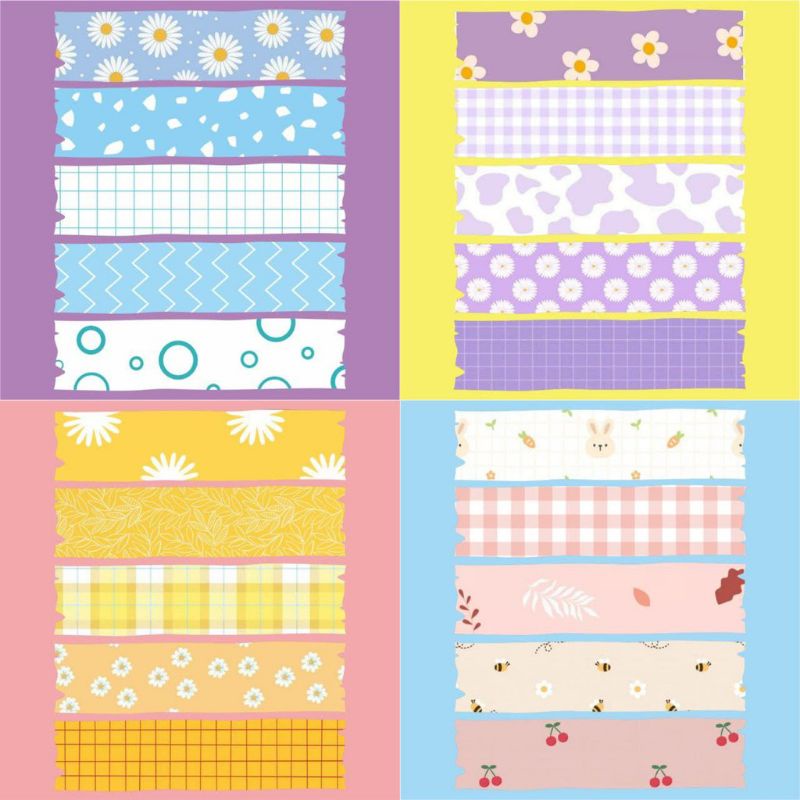 

KIANDAA SS0056 STICKER SHEET MOTIF WASHI TAPE DECO STIKER WASHITAPE KISS CUT