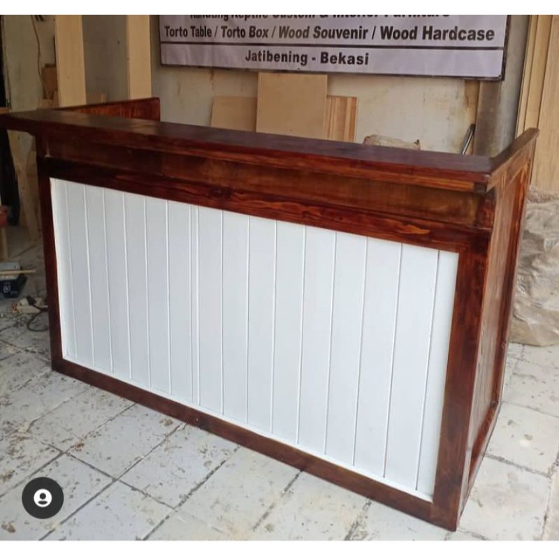 MEJA KASIR  / MEJA BAR / MINI BAR KAYU JATI BELANDA