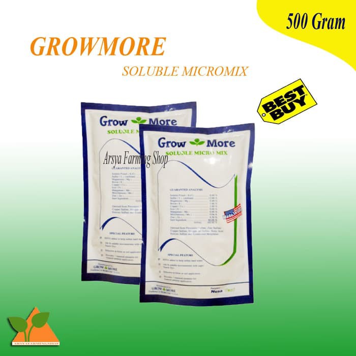 Dijual Growmore Soluble Micromix 500 Gram Unsur Hara Mikro Tanaman Diskon